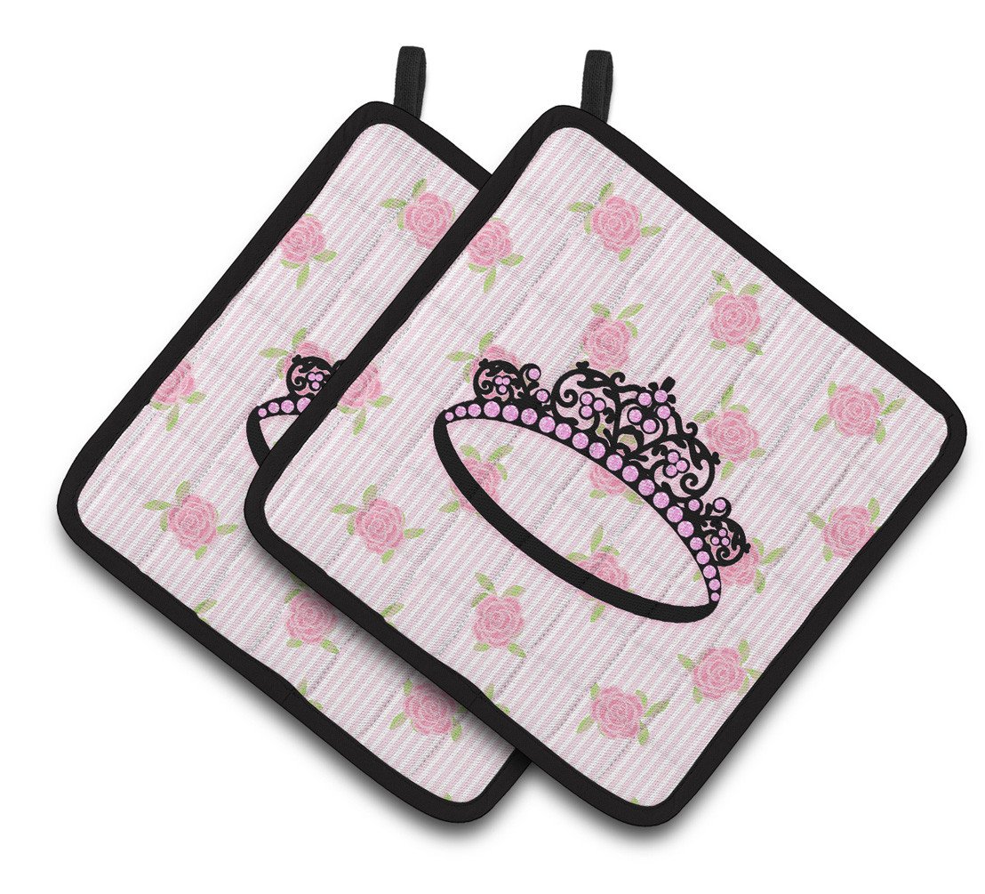 Ballerina Tiara Sparkles Pair of Pot Holders BB5159PTHD by Caroline's Treasures