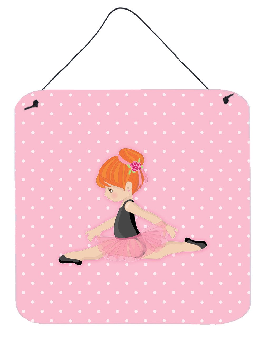 Ballerina Red Head Jete Wall or Door Hanging Prints BB5165DS66 by Caroline&#39;s Treasures