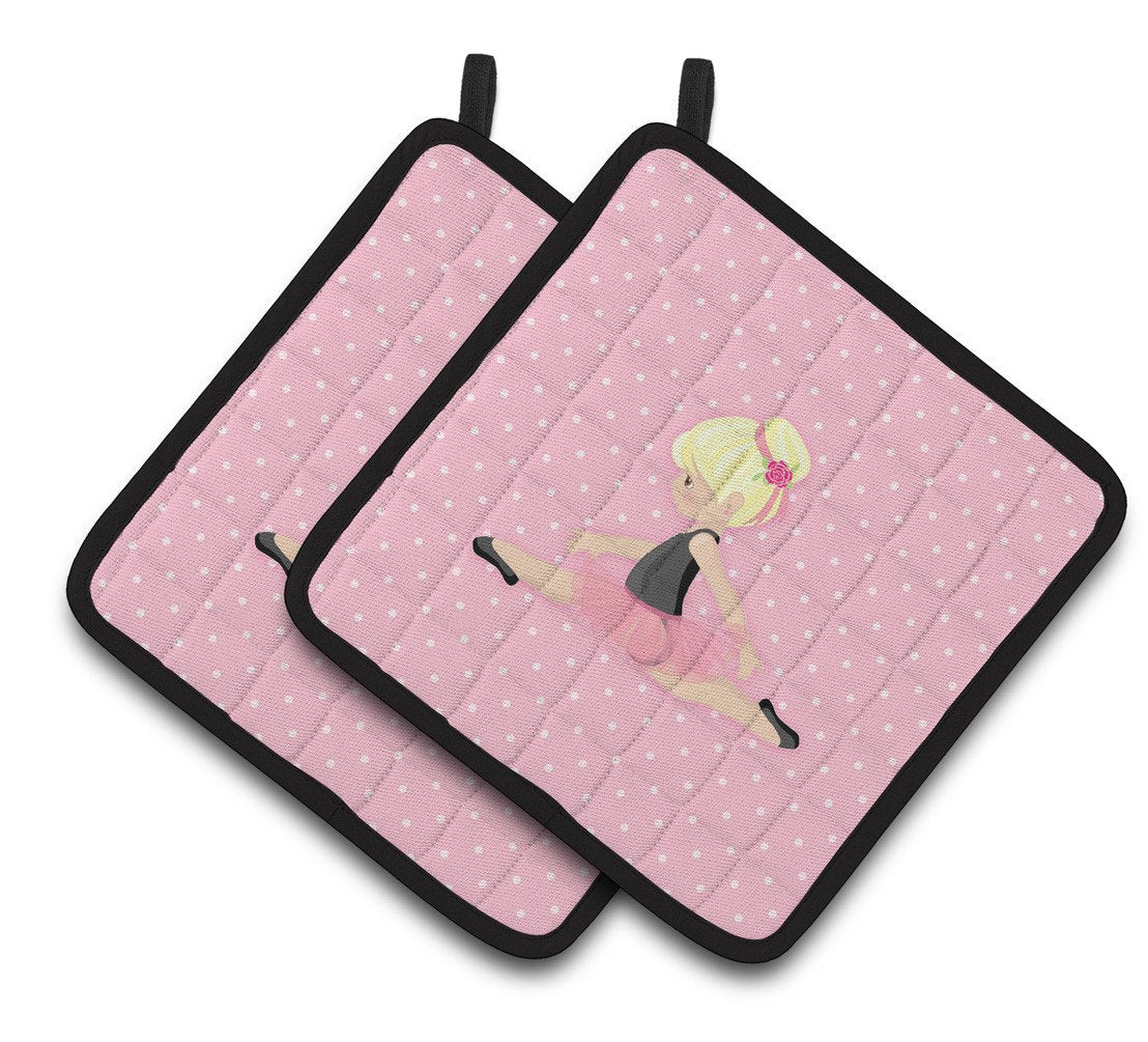 Ballerina Blonde Jete Pair of Pot Holders BB5166PTHD by Caroline's Treasures