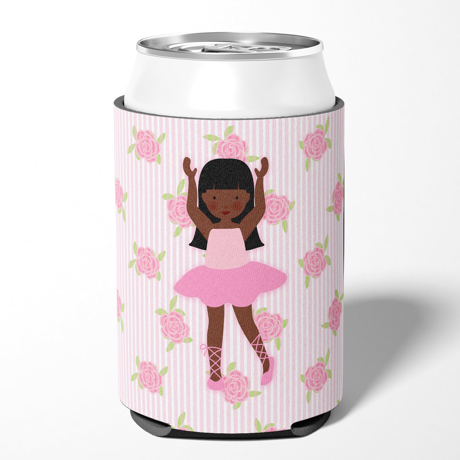 Ballerina African American Long Hair Can or Bottle Hugger BB5180CC  the-store.com.