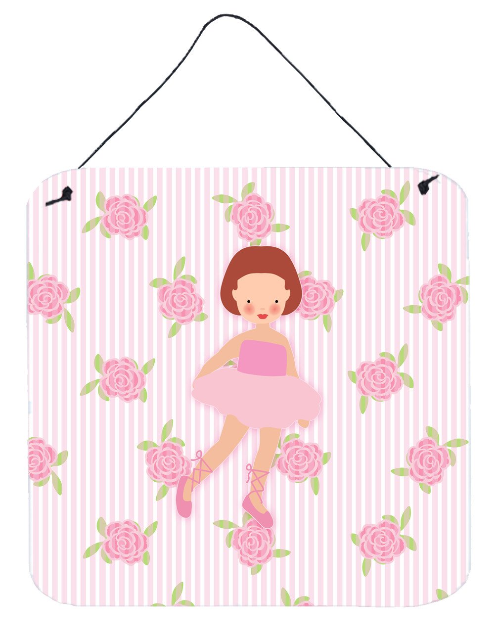 Ballerina Red Short Hair Wall or Door Hanging Prints BB5191DS66 by Caroline&#39;s Treasures