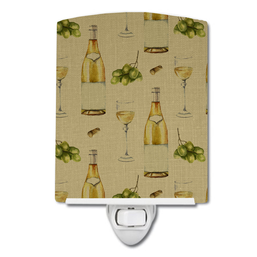 White Wine on Linen Ceramic Night Light BB5194CNL - the-store.com