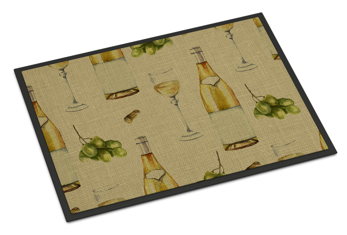 White Wine on Linen Indoor or Outdoor Mat 18x27 BB5194MAT - the-store.com