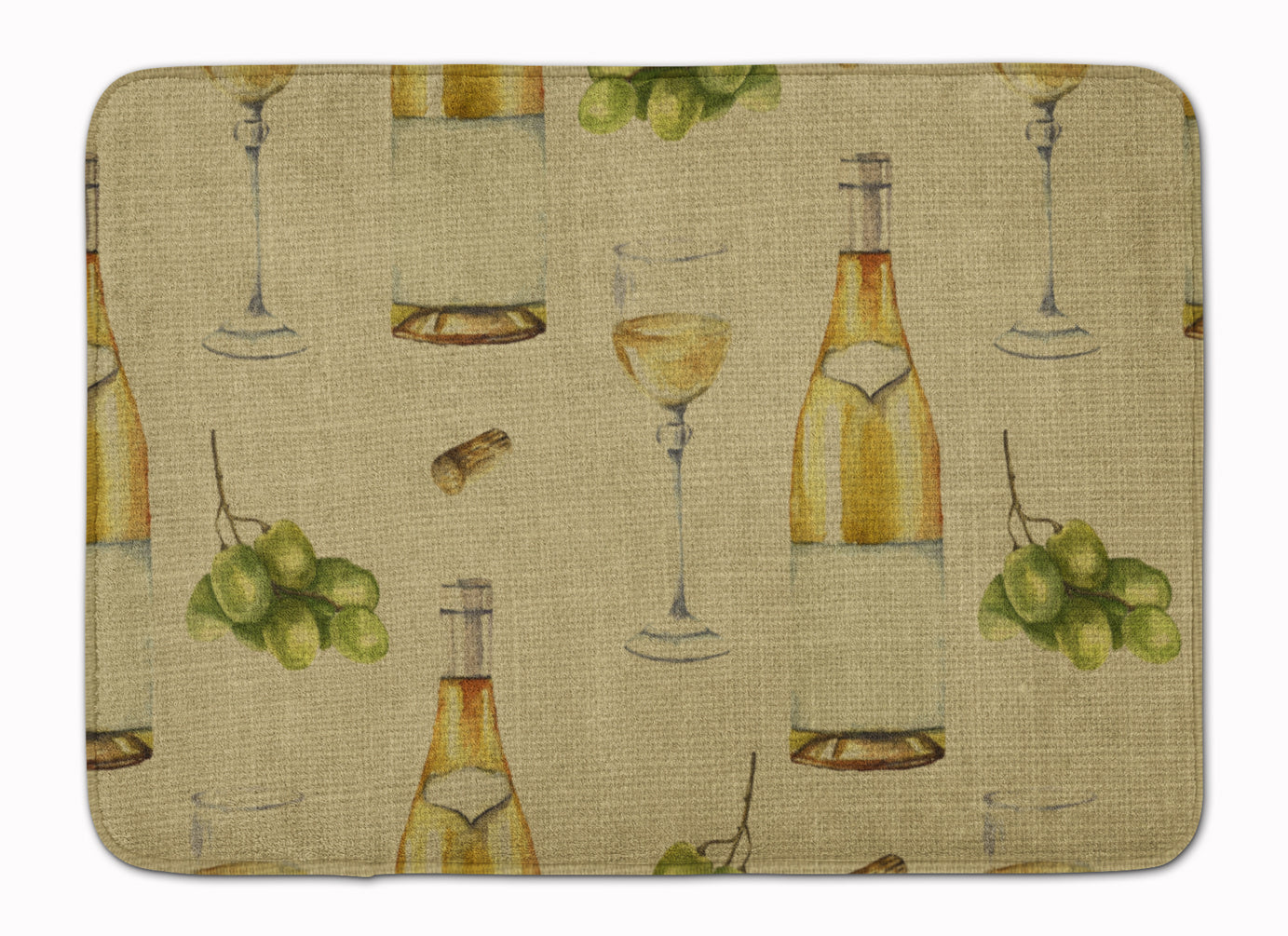 White Wine on Linen Machine Washable Memory Foam Mat BB5194RUG - the-store.com