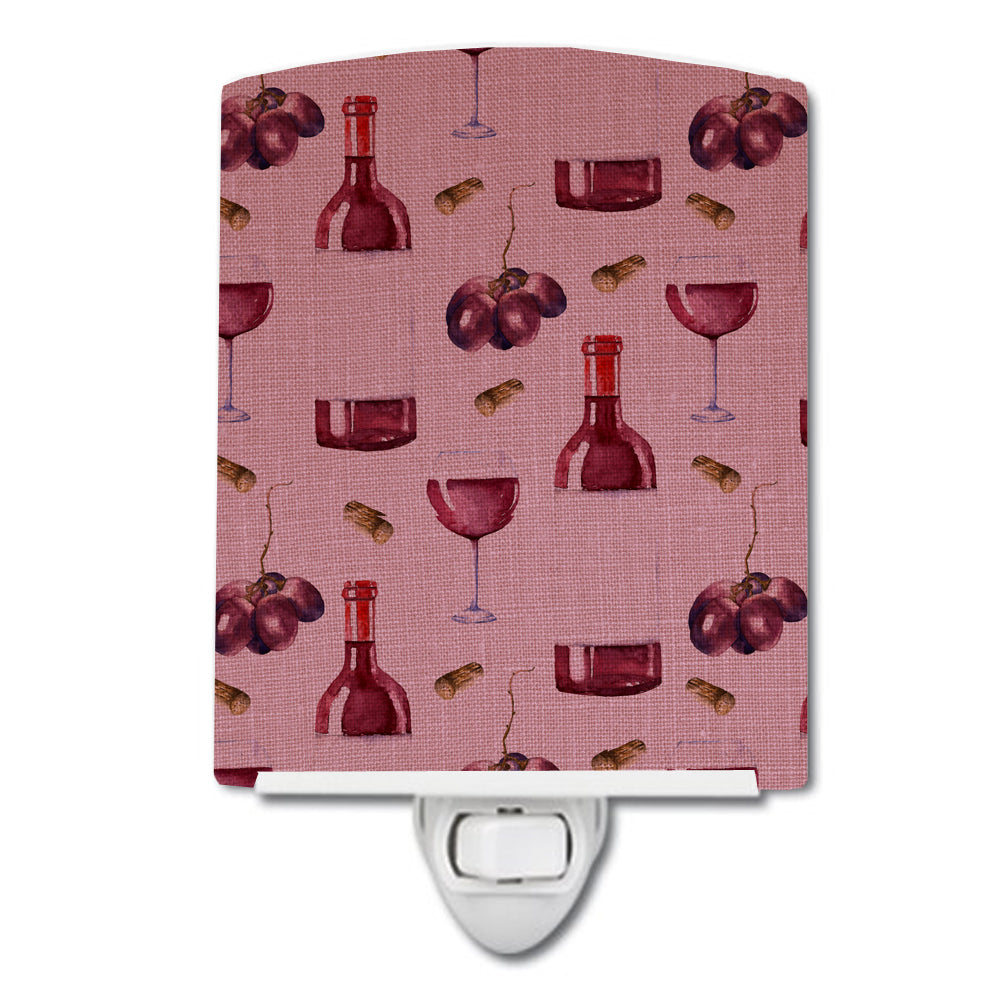 Red Wine on Linen Ceramic Night Light BB5195CNL - the-store.com