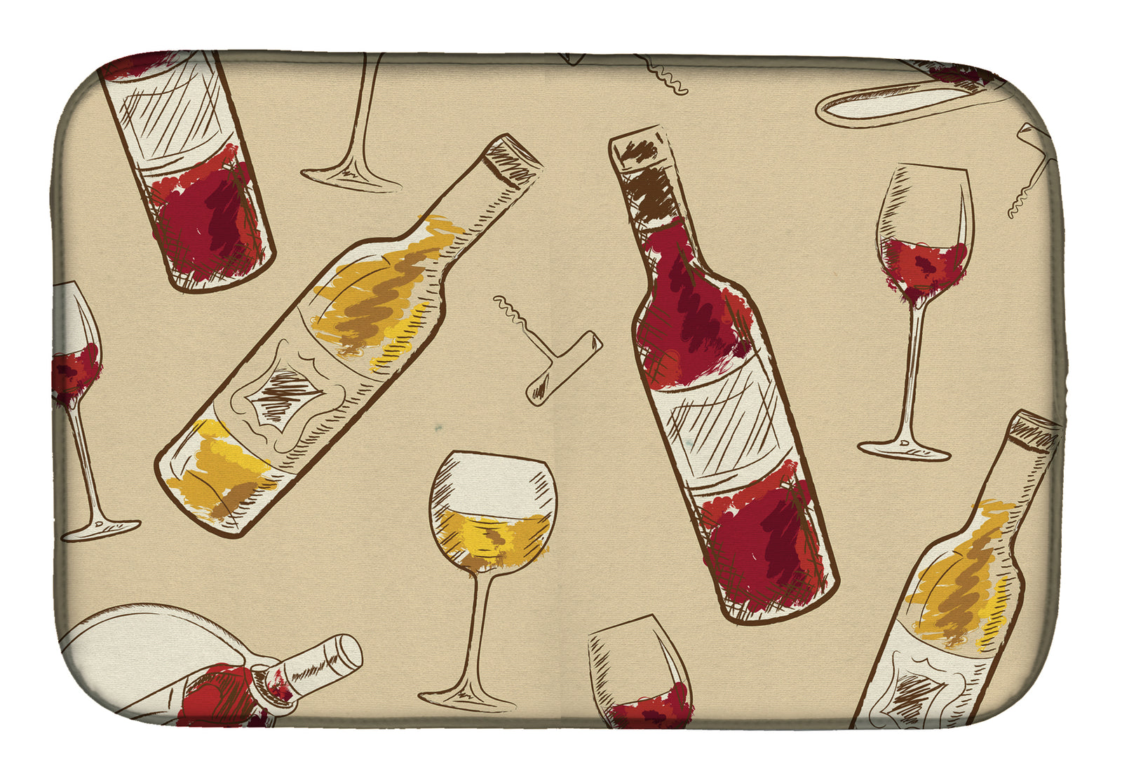 Red and White Wine Dish Drying Mat BB5196DDM  the-store.com.