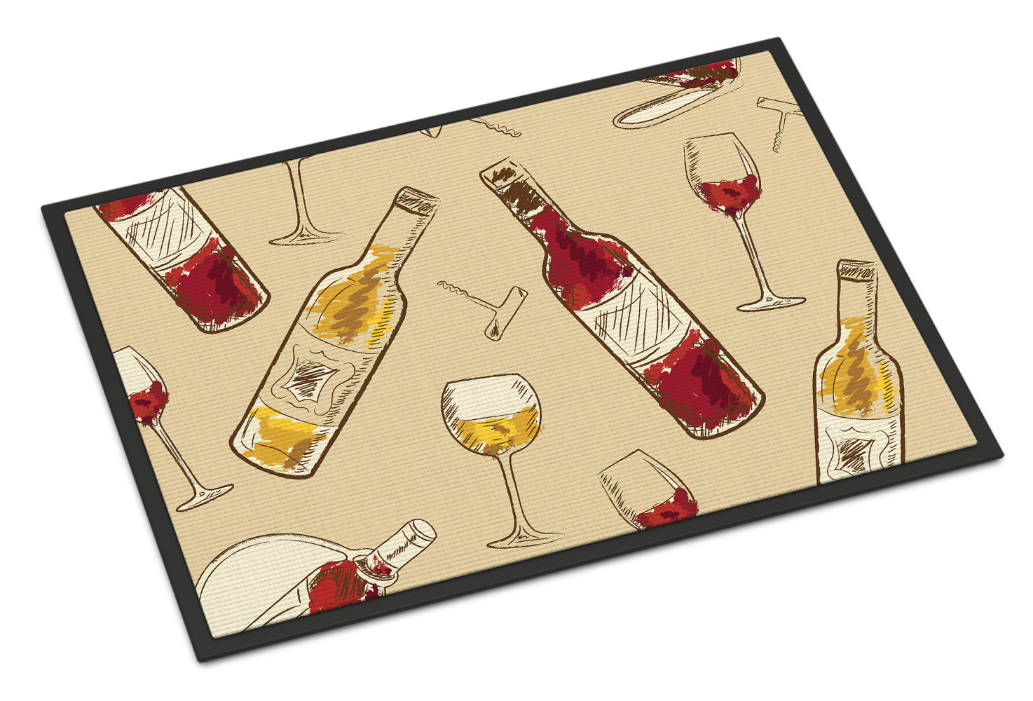 Red and White Wine Indoor or Outdoor Mat 18x27 BB5196MAT - the-store.com