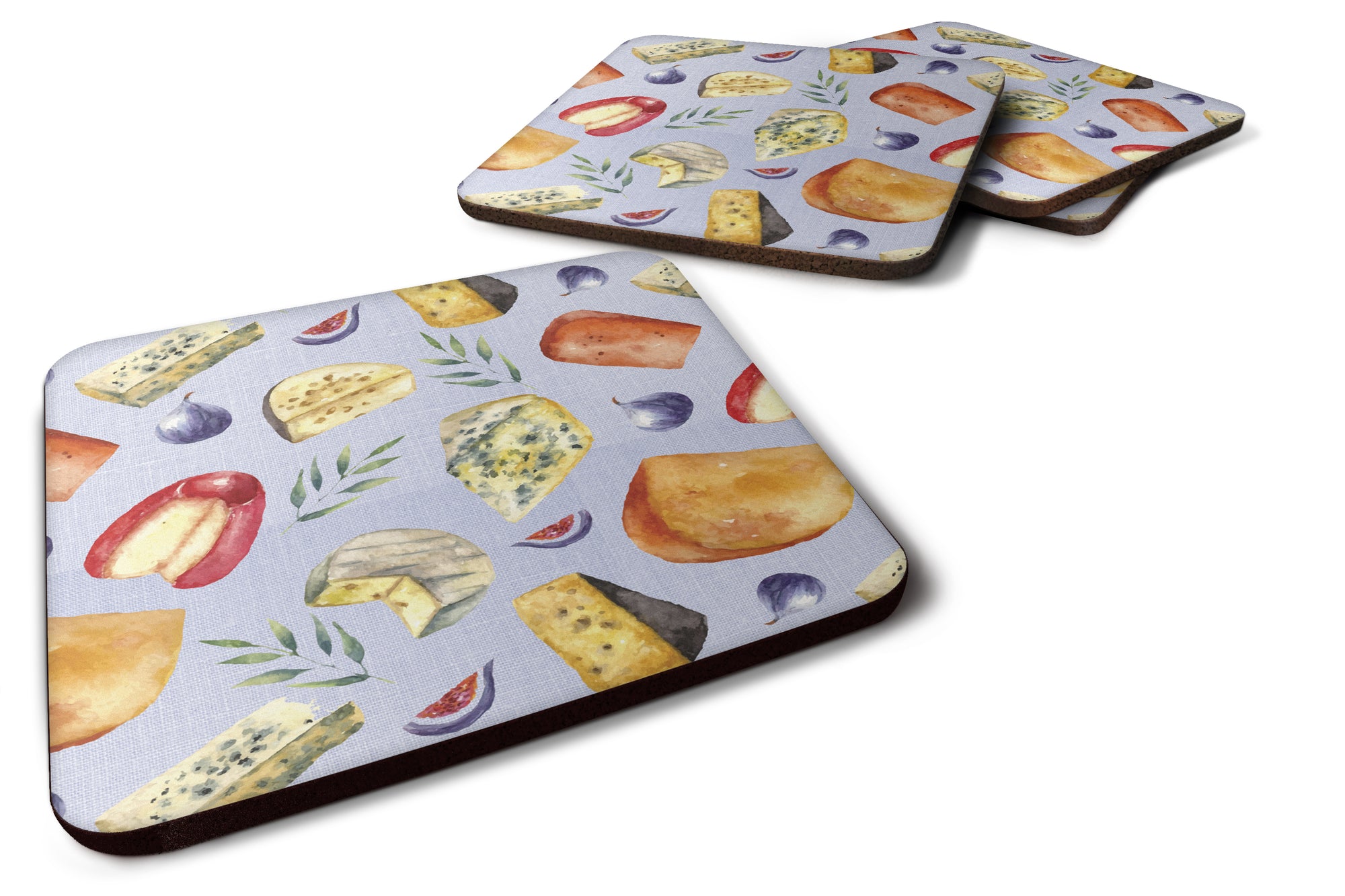 Assortment of Cheeses Foam Coaster Set of 4 BB5198FC - the-store.com