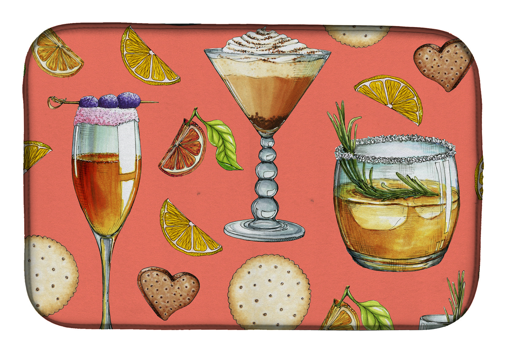 Drinks and Cocktails Salmon Dish Drying Mat BB5201DDM  the-store.com.