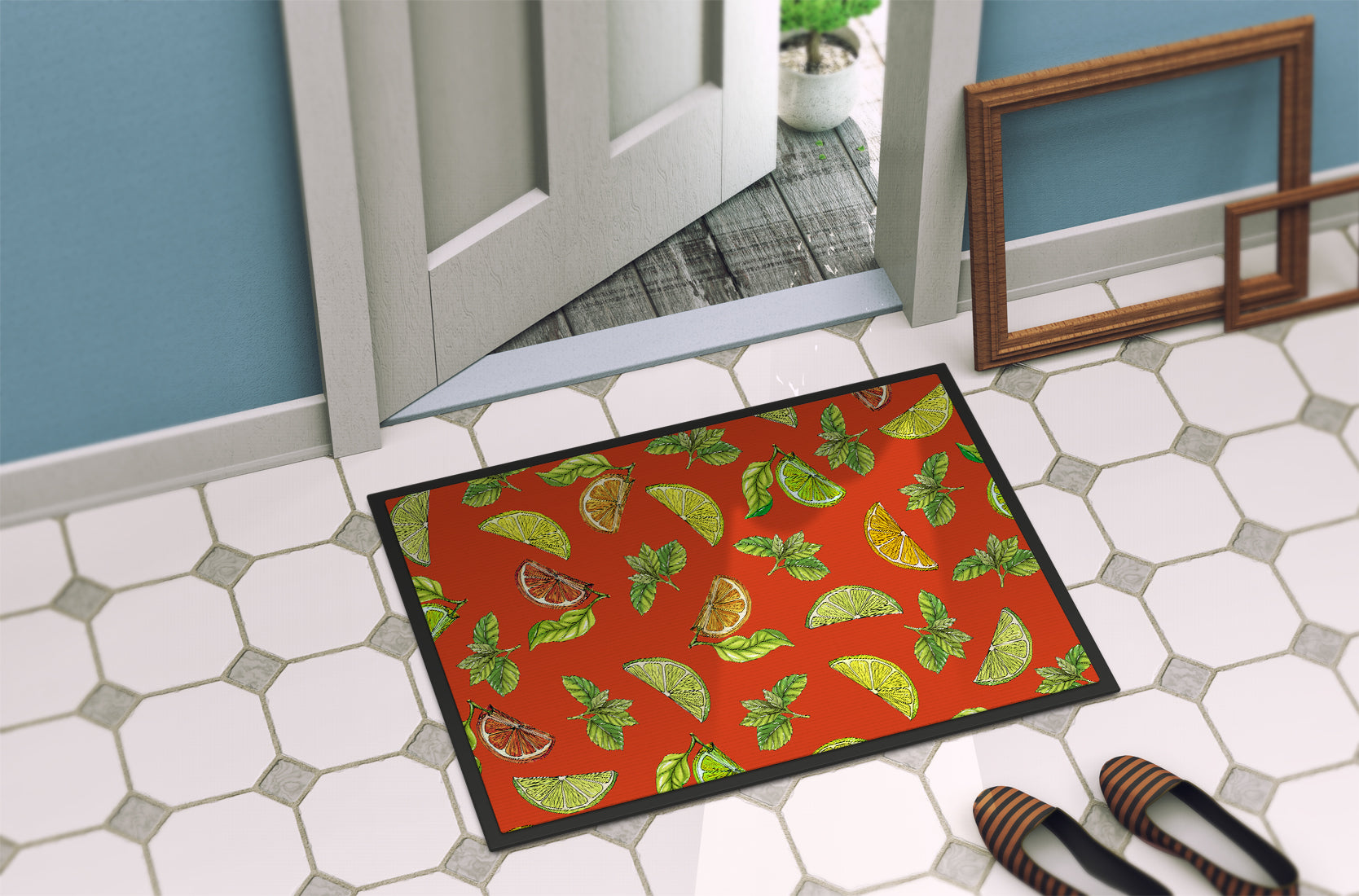 Lemons, Limes and Oranges Indoor or Outdoor Mat 18x27 BB5205MAT - the-store.com