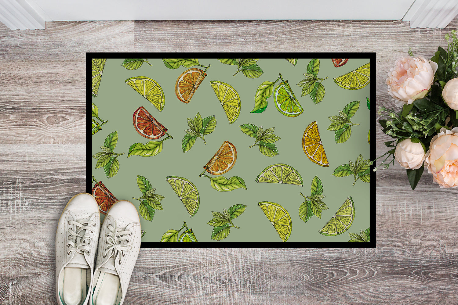 Lemons, Limes and Oranges Indoor or Outdoor Mat 18x27 BB5206MAT - the-store.com