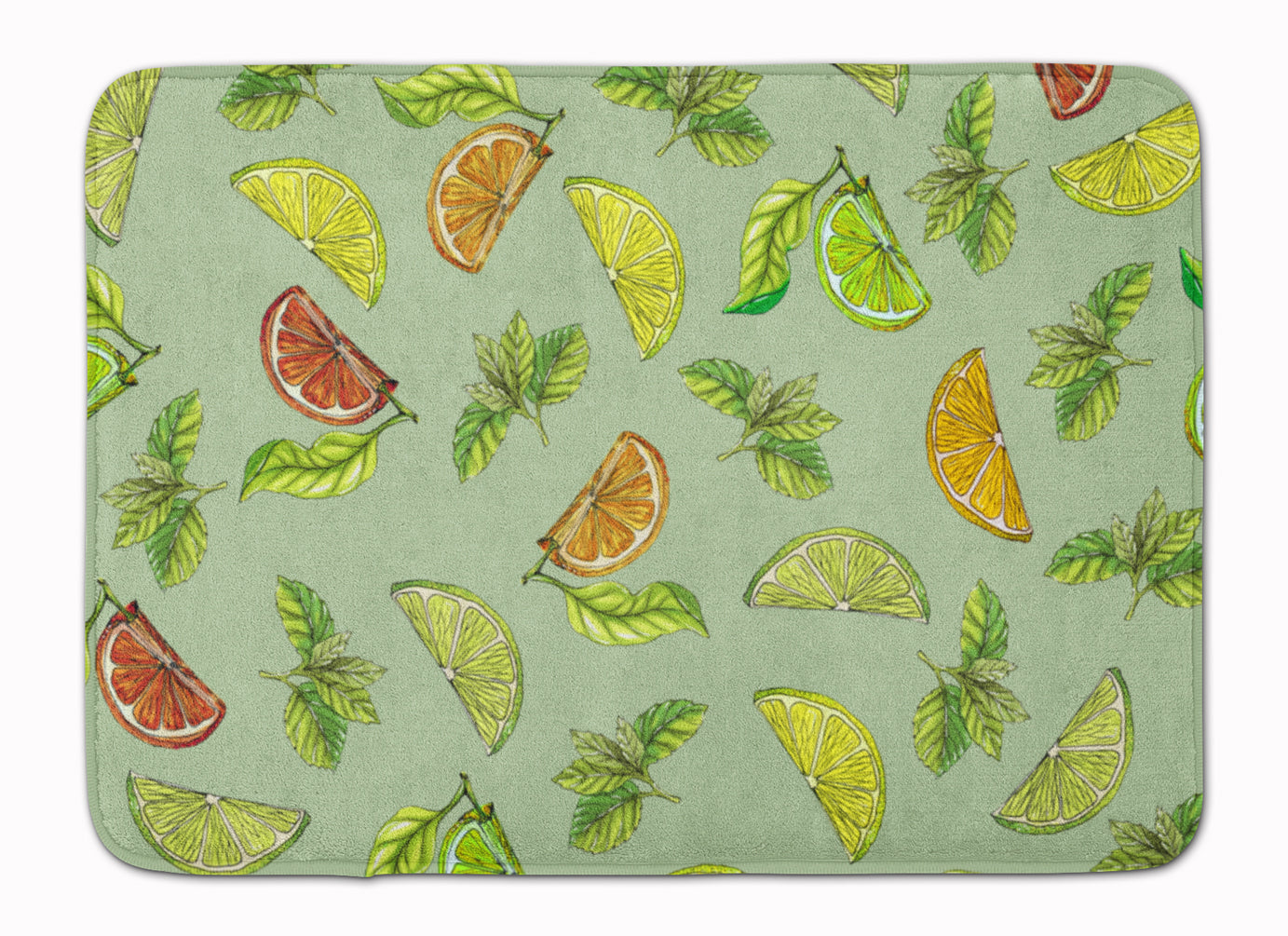 Lemons, Limes and Oranges Machine Washable Memory Foam Mat BB5206RUG - the-store.com