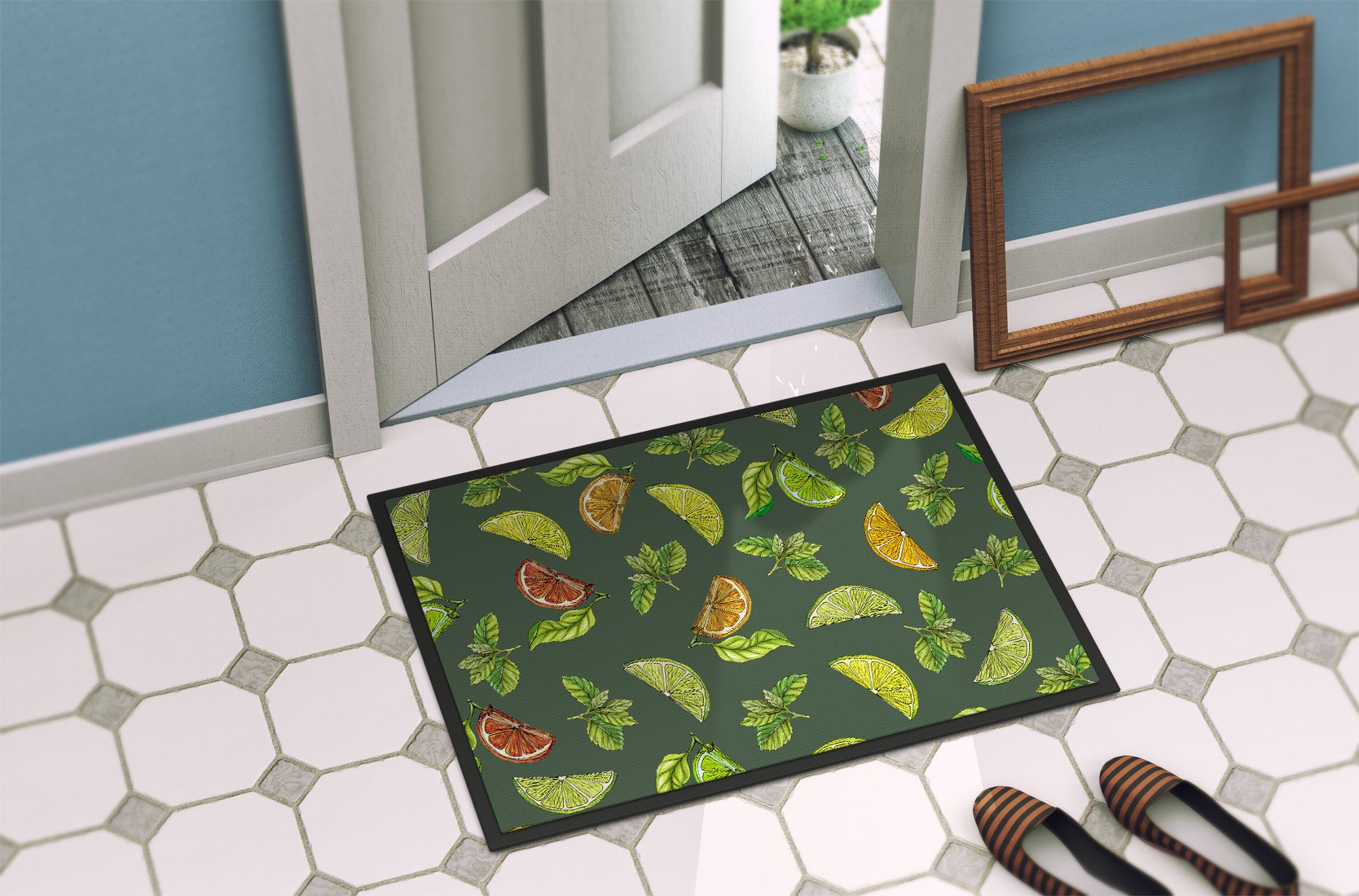 Lemons, Limes and Oranges Indoor or Outdoor Mat 24x36 BB5207JMAT by Caroline's Treasures