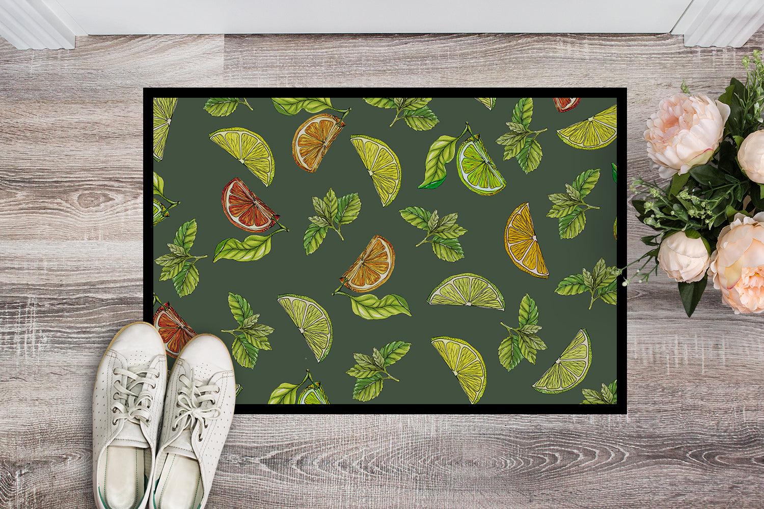 Lemons, Limes and Oranges Indoor or Outdoor Mat 18x27 BB5207MAT - the-store.com