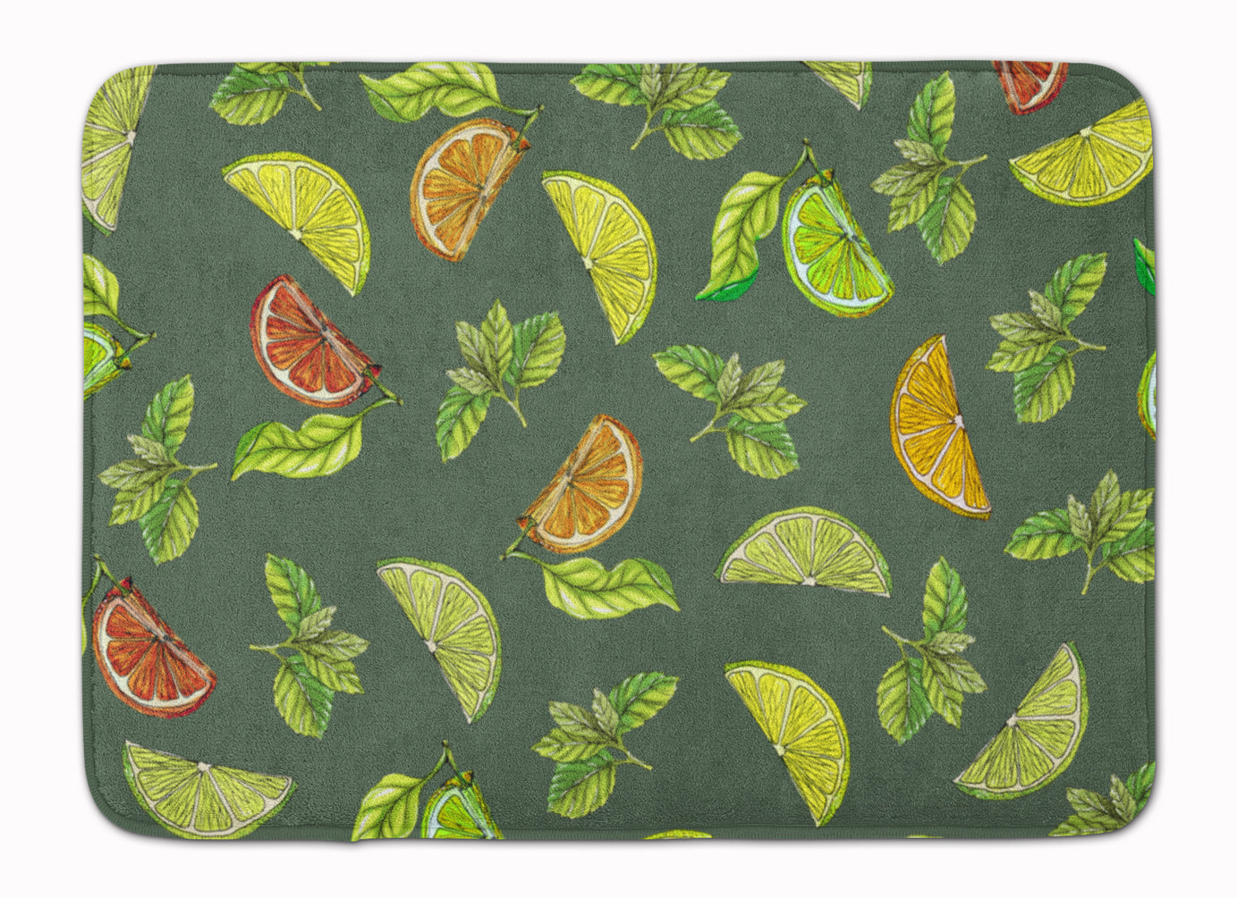 Lemons, Limes and Oranges Machine Washable Memory Foam Mat BB5207RUG - the-store.com