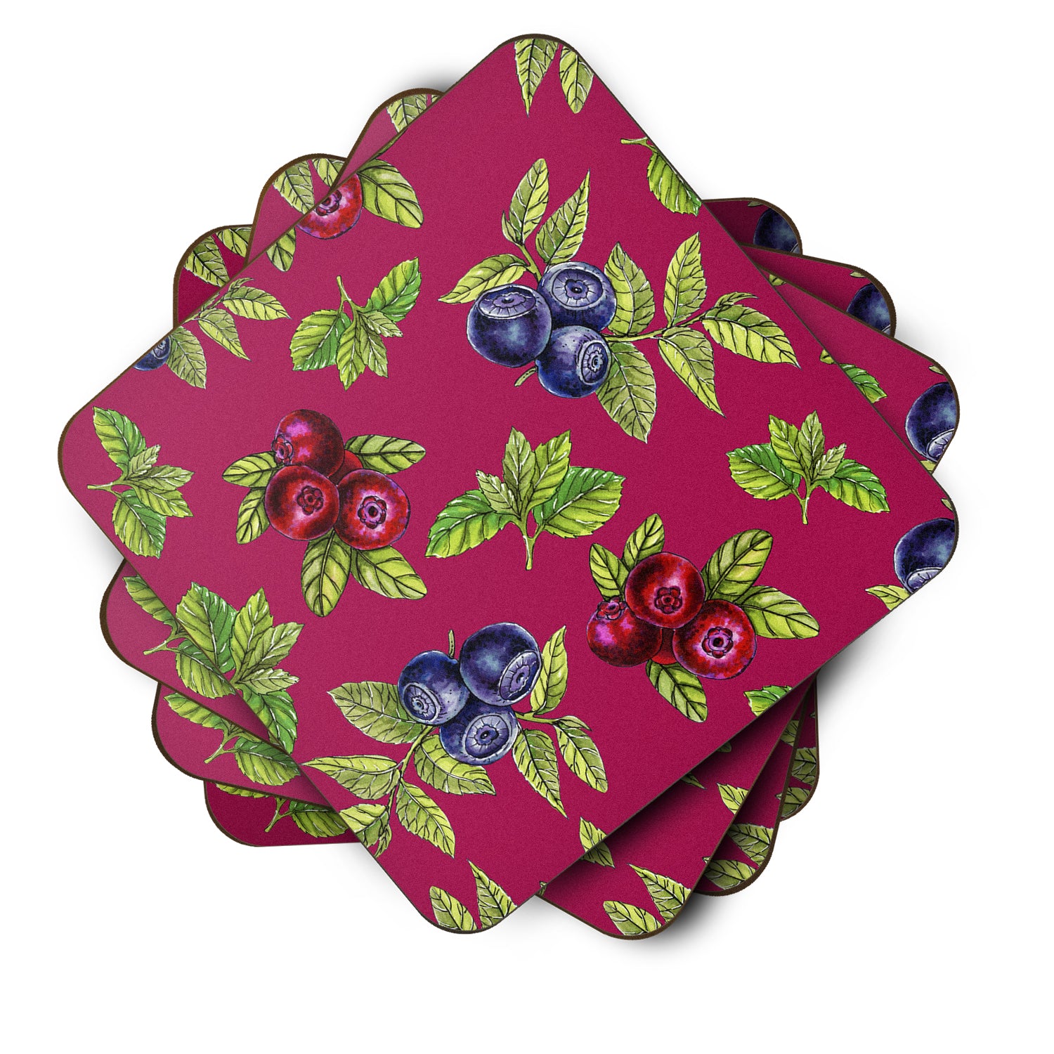 Berries Foam Coaster Set of 4 BB5209FC - the-store.com