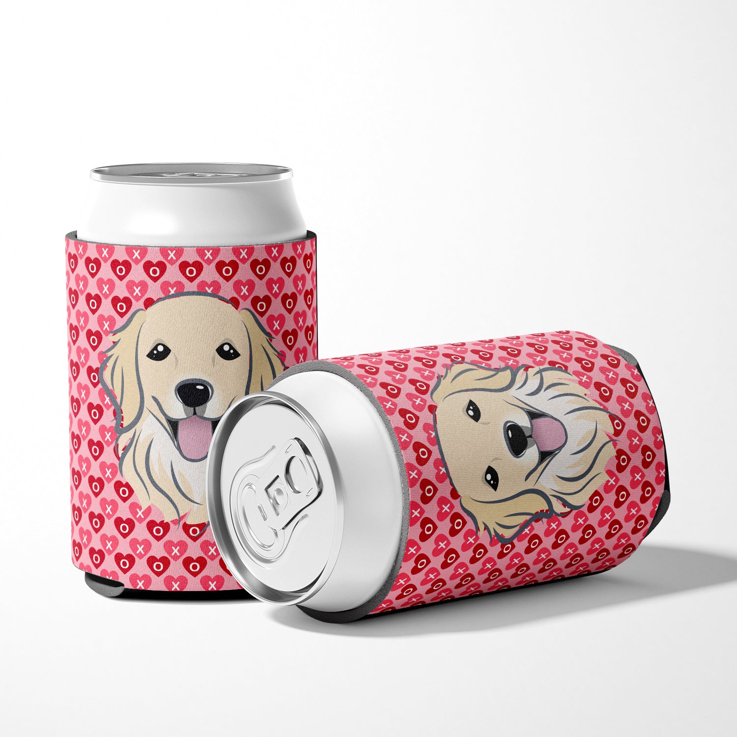 Golden Retriever Hearts Can or Bottle Hugger BB5275CC  the-store.com.