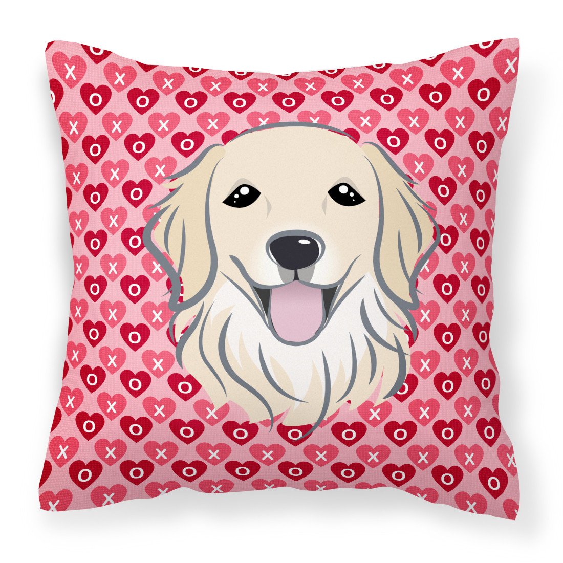 Golden Retriever Hearts Fabric Decorative Pillow BB5275PW1818 by Caroline's Treasures