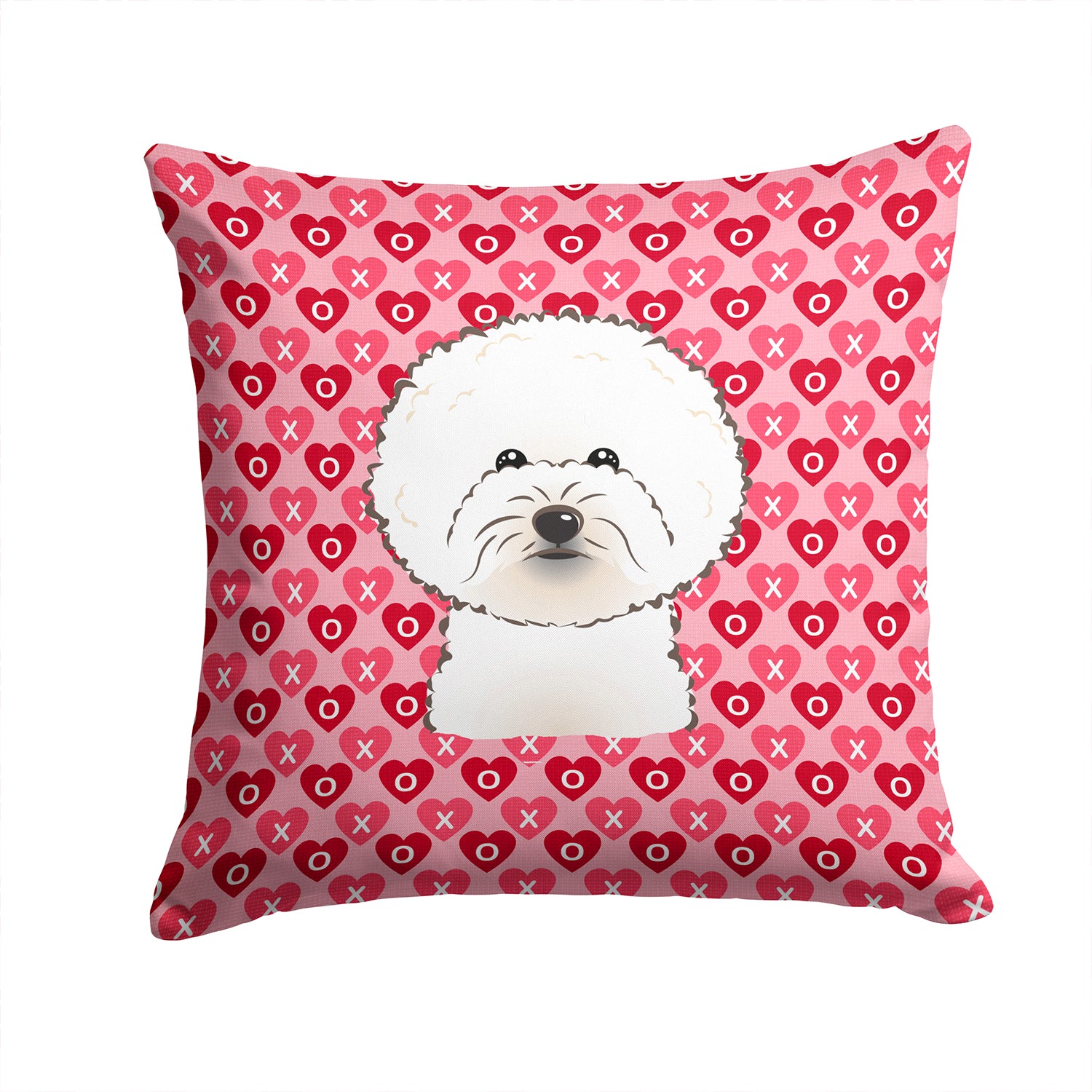 Bichon Frise Hearts Fabric Decorative Pillow BB5287PW1414 - the-store.com