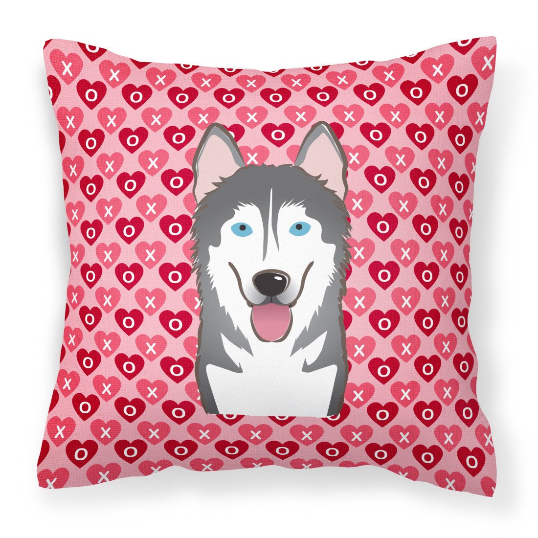 Alaskan Malamute Hearts Fabric Decorative Pillow BB5288PW1818 by Caroline's Treasures