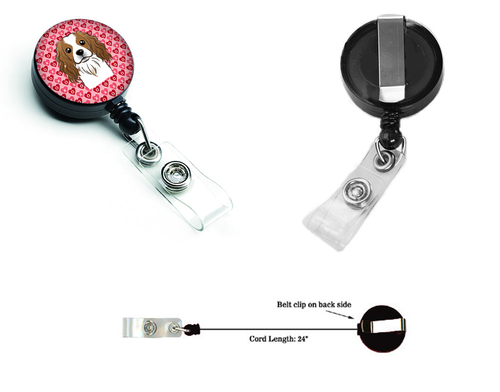 Cavalier Spaniel Hearts Retractable Badge Reel BB5294BR  the-store.com.