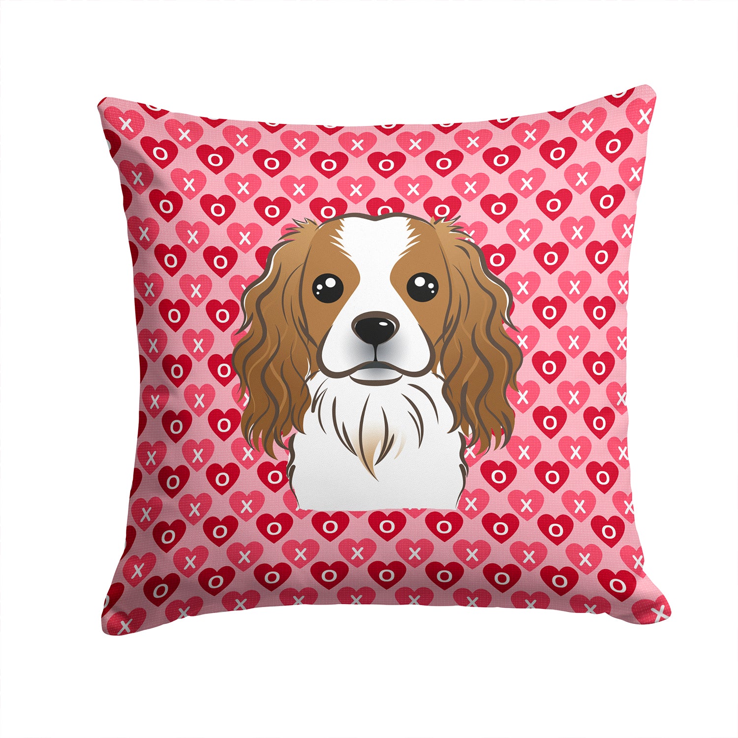 Cavalier Spaniel Hearts Fabric Decorative Pillow BB5294PW1414 - the-store.com