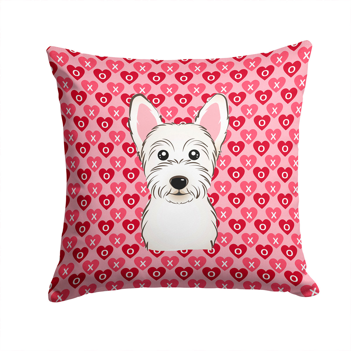 Westie Hearts Fabric Decorative Pillow BB5296PW1414 - the-store.com