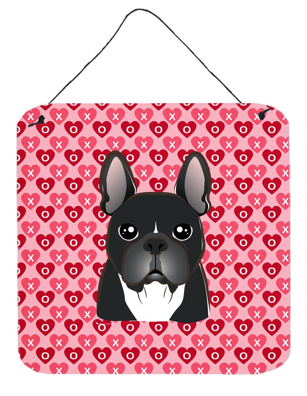 French Bulldog Hearts Wall or Door Hanging Prints BB5297DS66 by Caroline&#39;s Treasures