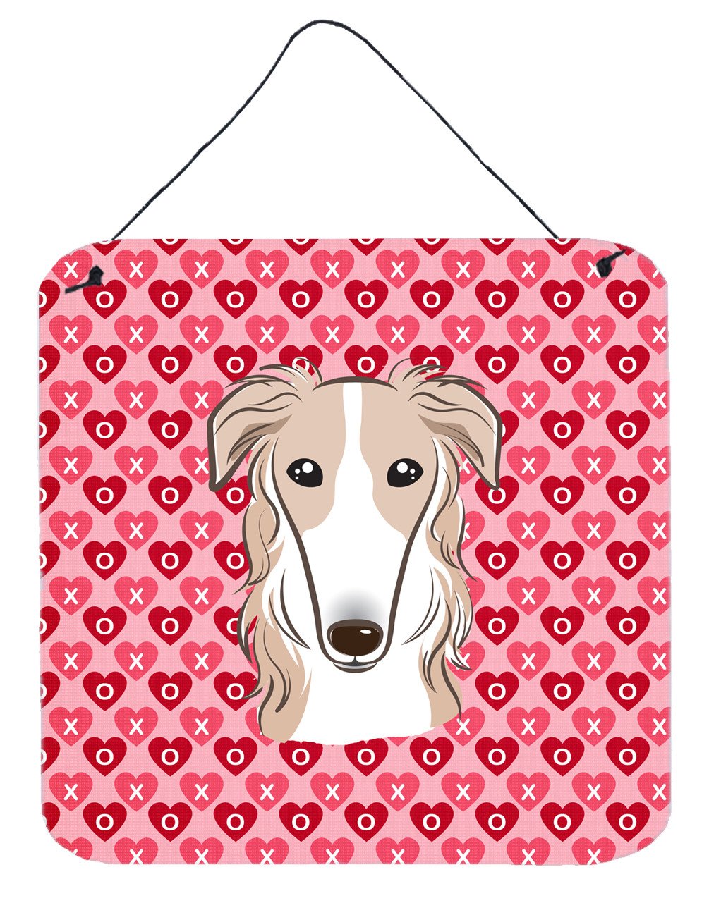 Borzoi Hearts Wall or Door Hanging Prints BB5298DS66 by Caroline's Treasures