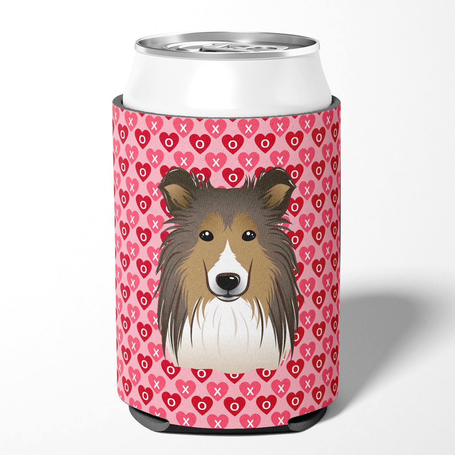 Sheltie Hearts Can or Bottle Hugger BB5312CC  the-store.com.