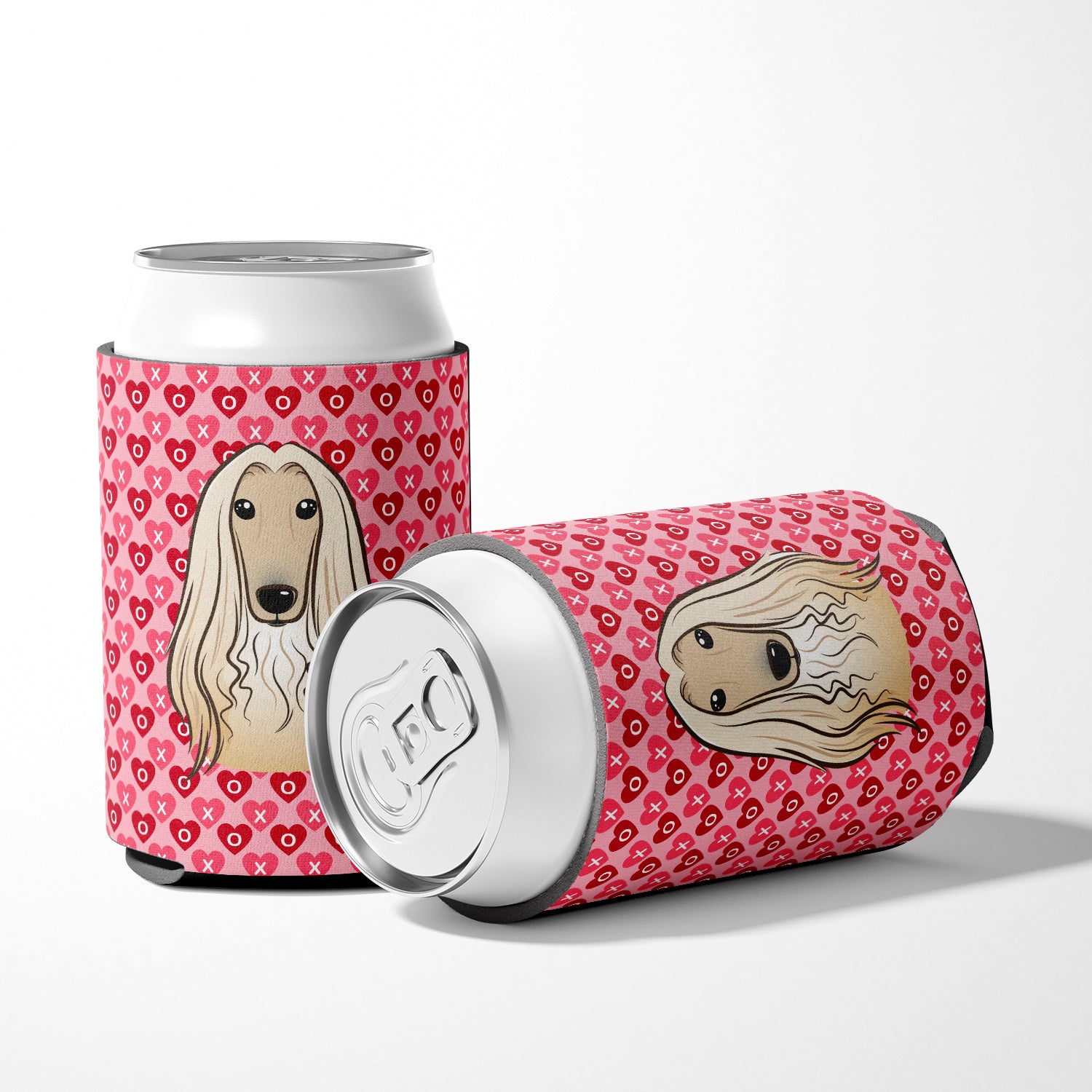 Afghan Hound Hearts Can or Bottle Hugger BB5314CC  the-store.com.