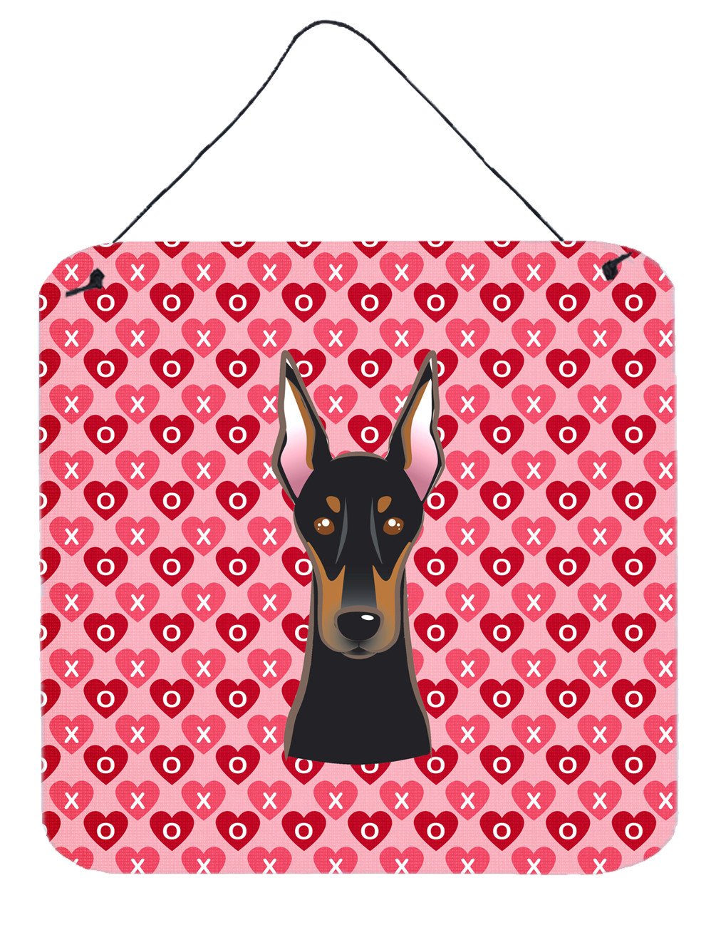 Doberman Pinscher Hearts Wall or Door Hanging Prints BB5315DS66 by Caroline's Treasures