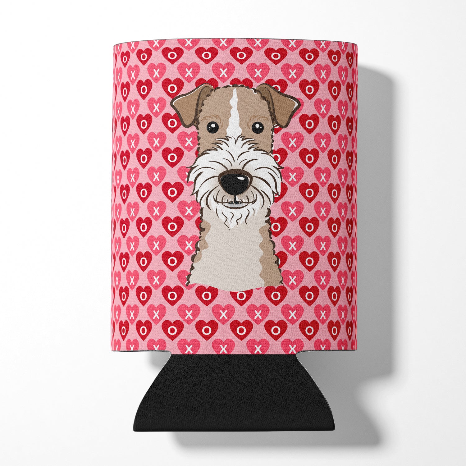 Wire Haired Fox Terrier Hearts Can or Bottle Hugger BB5317CC  the-store.com.