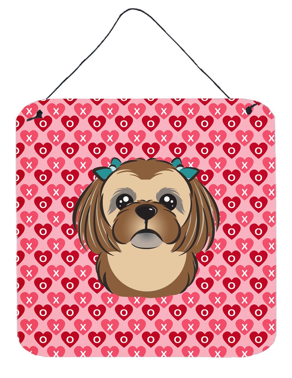 Chocolate Brown Shih Tzu Hearts Wall or Door Hanging Prints BB5319DS66 by Caroline's Treasures