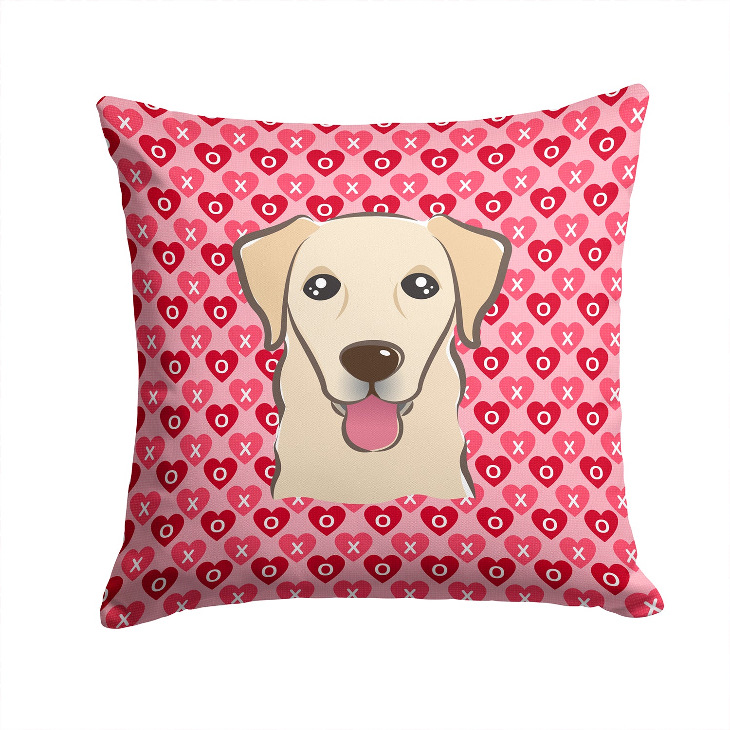 Golden Retriever Hearts Fabric Decorative Pillow BB5322PW1414 - the-store.com