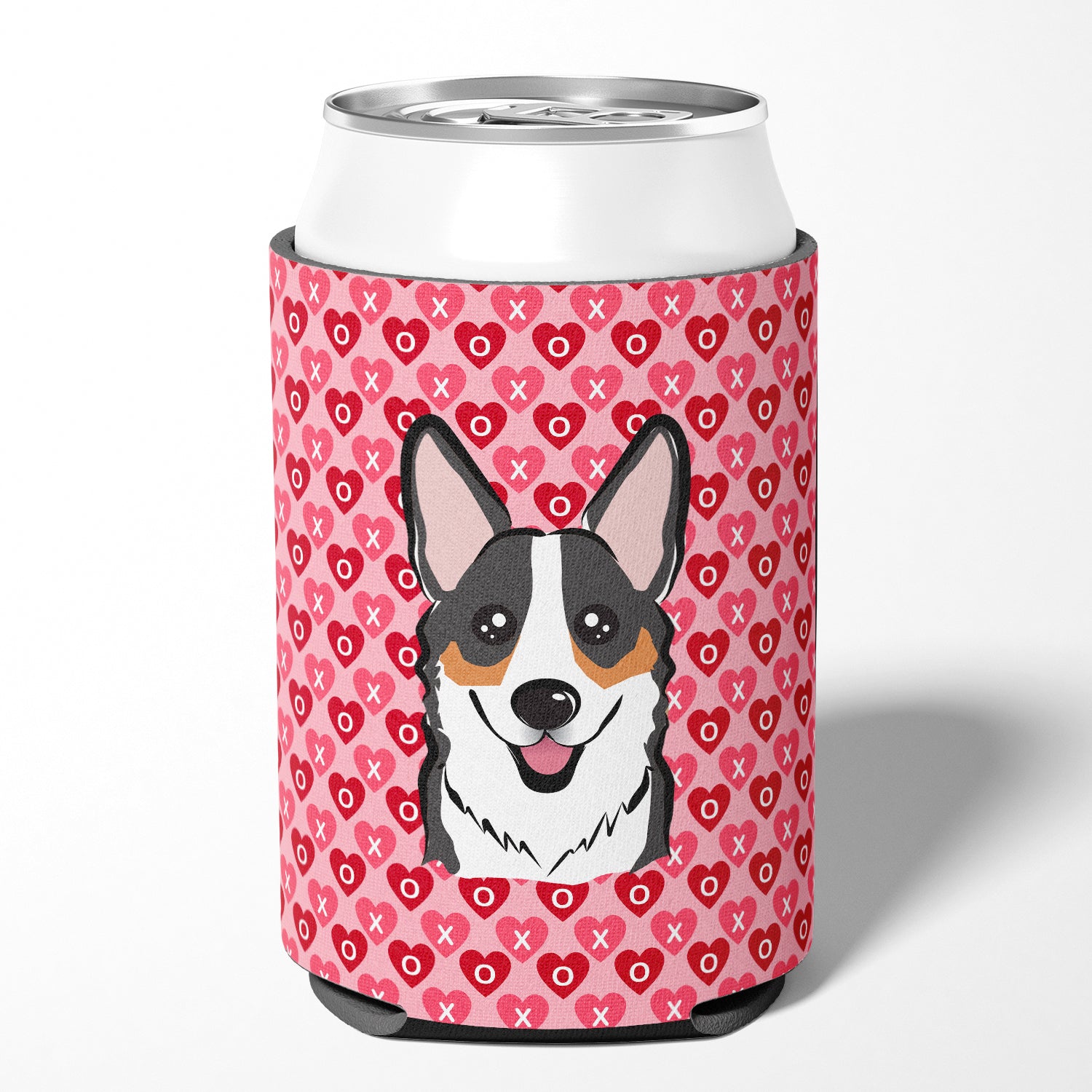 Tricolor Corgi Hearts Can or Bottle Hugger BB5325CC  the-store.com.