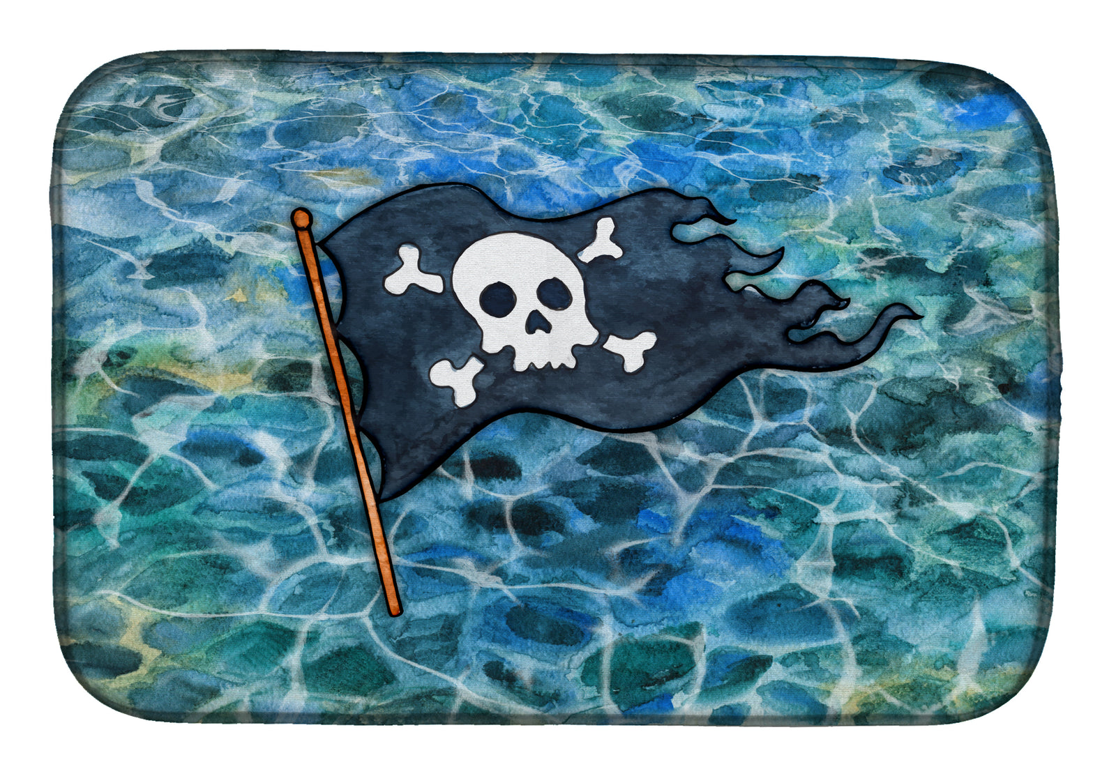 Pirate Flag Dish Drying Mat BB5342DDM  the-store.com.