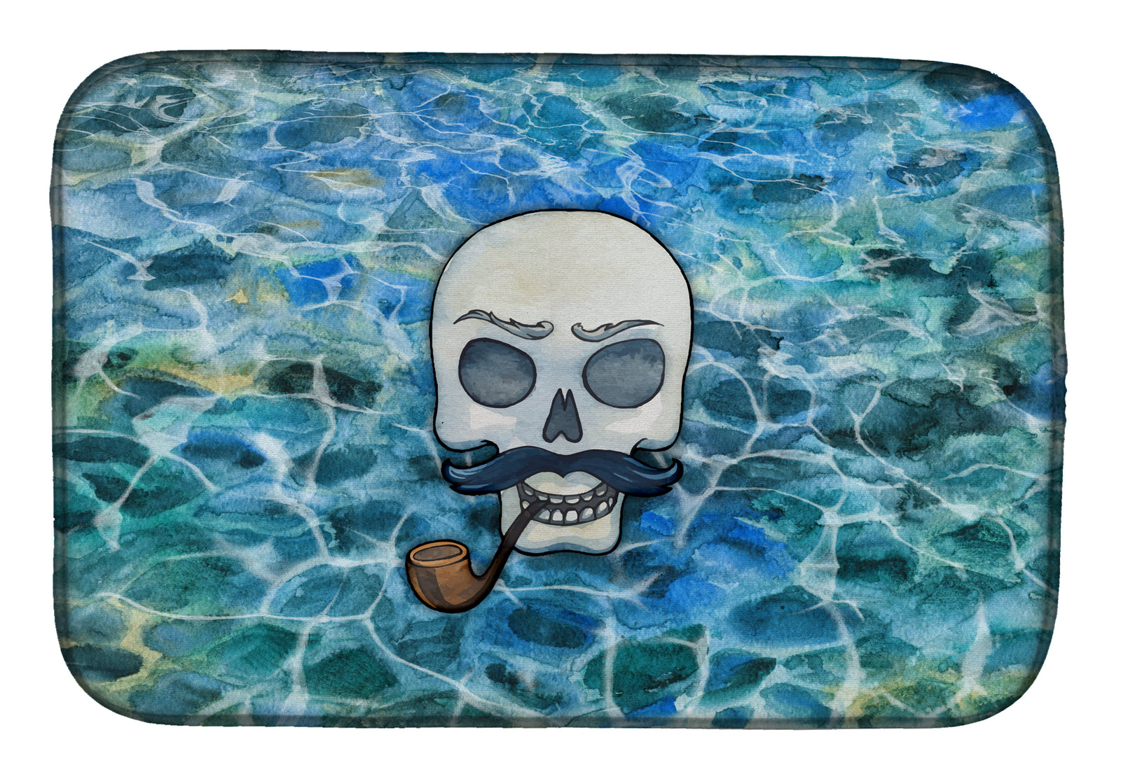 Skeleton Skull Pirate Dish Drying Mat BB5345DDM  the-store.com.