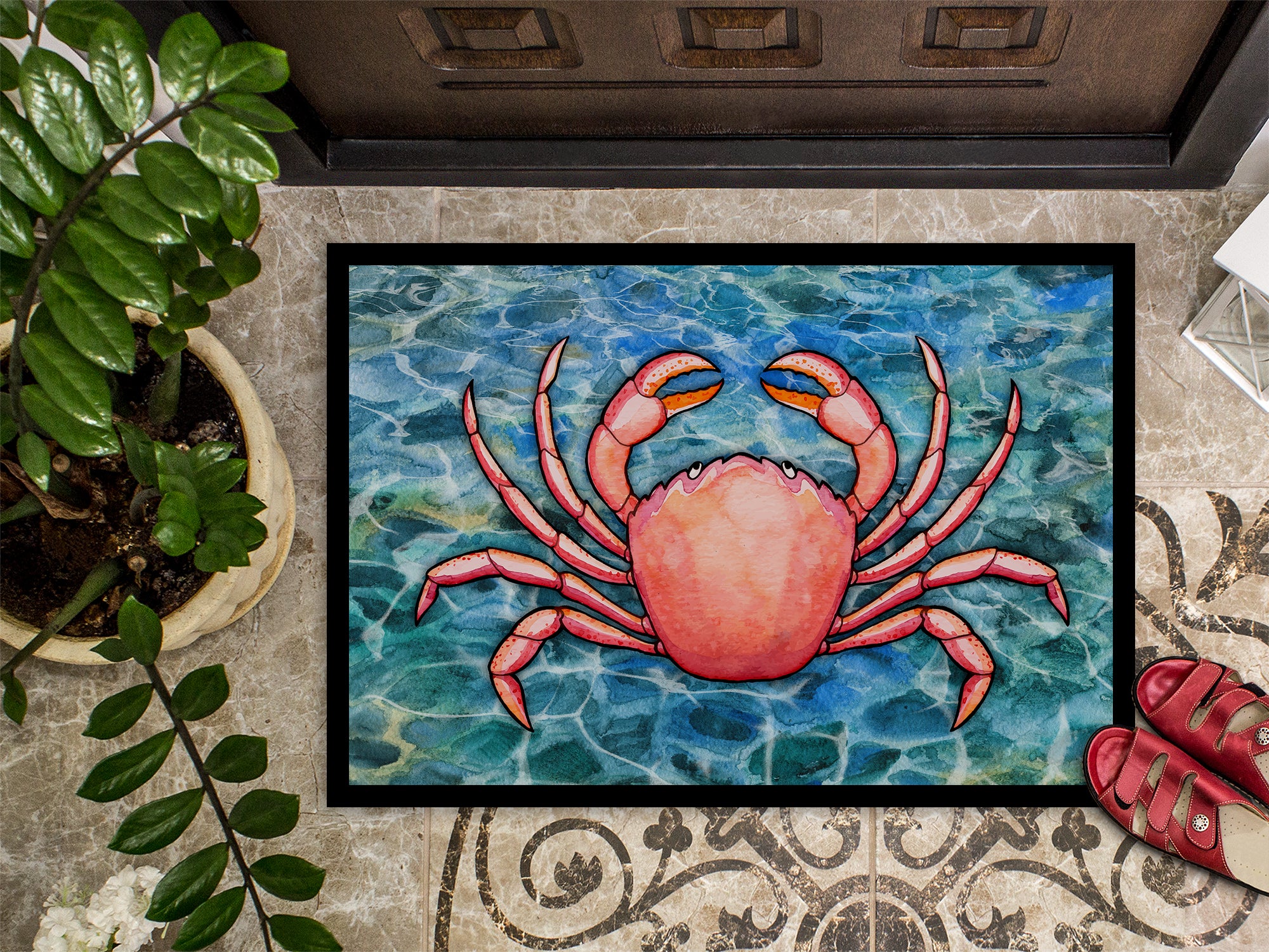 Crab Indoor or Outdoor Mat 18x27 BB5346MAT - the-store.com