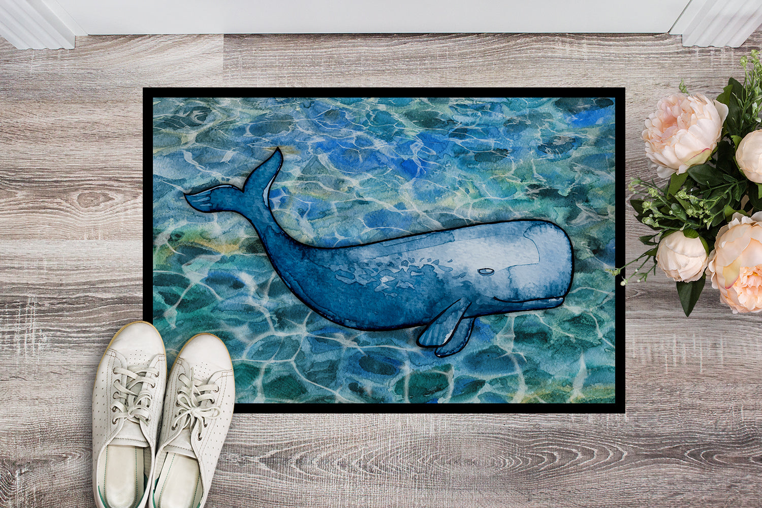 Sperm Whale Cachalot Indoor or Outdoor Mat 18x27 BB5354MAT - the-store.com