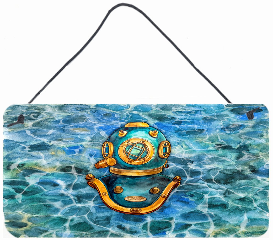 Deep Sea Diving Helmet Wall or Door Hanging Prints BB5355DS812 by Caroline's Treasures