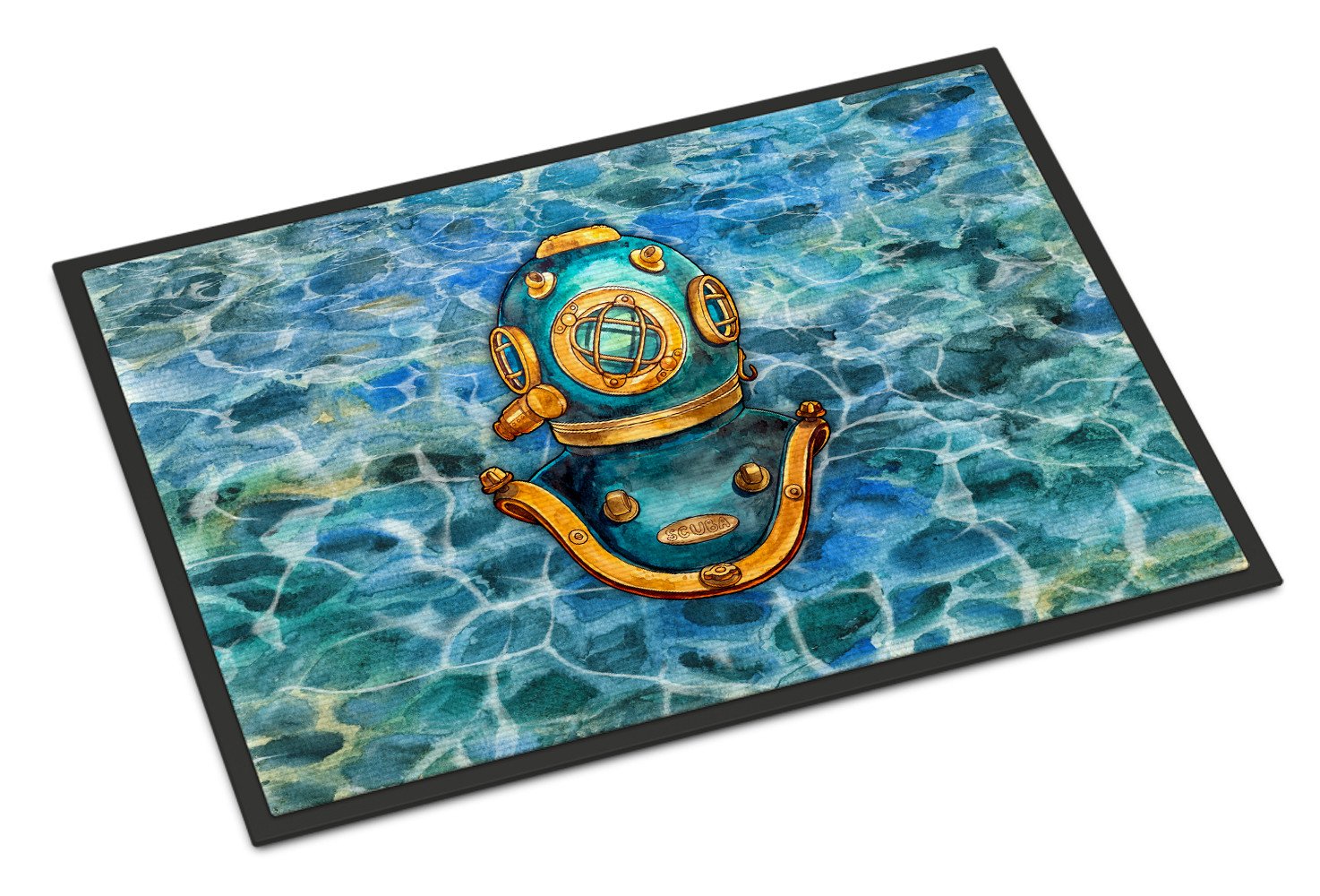 Deep Sea Diving Helmet Indoor or Outdoor Mat 24x36 BB5355JMAT by Caroline's Treasures