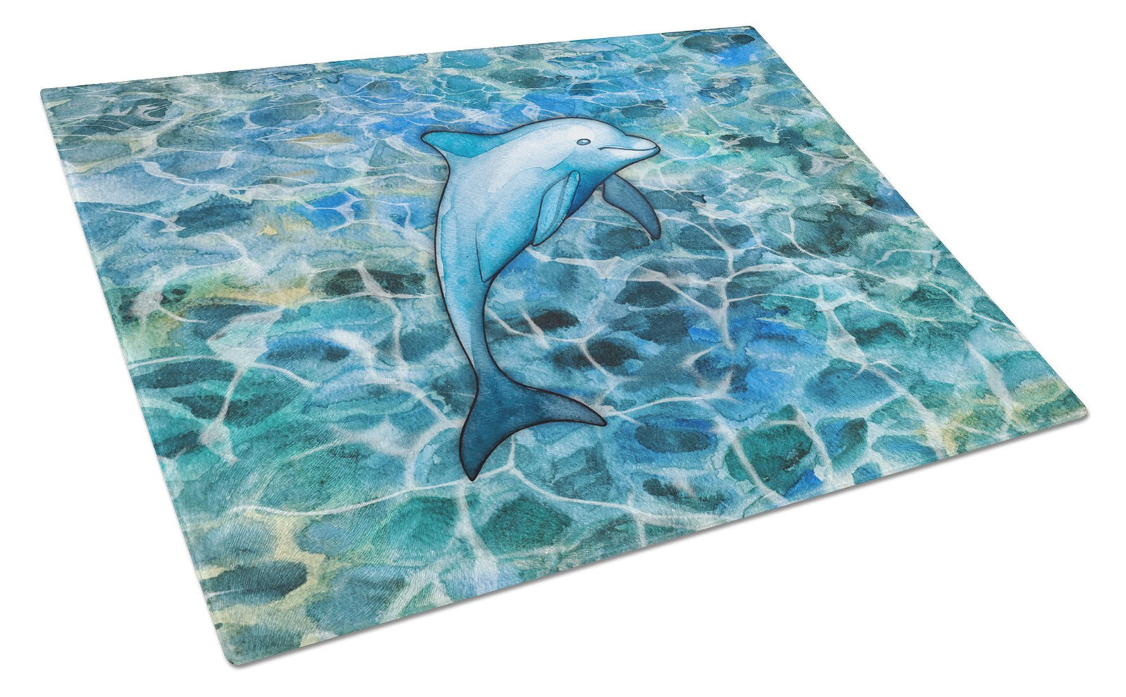 Dolphin Glass Cutting Board Large BB5356LCB by Caroline's Treasures