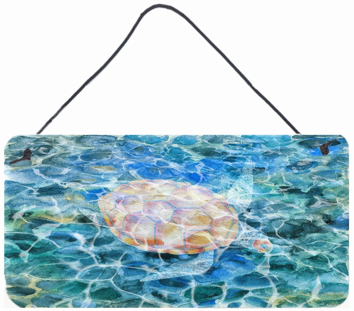 Sea Turtle Under water Wall or Door Hanging Prints BB5363DS812 by Caroline's Treasures