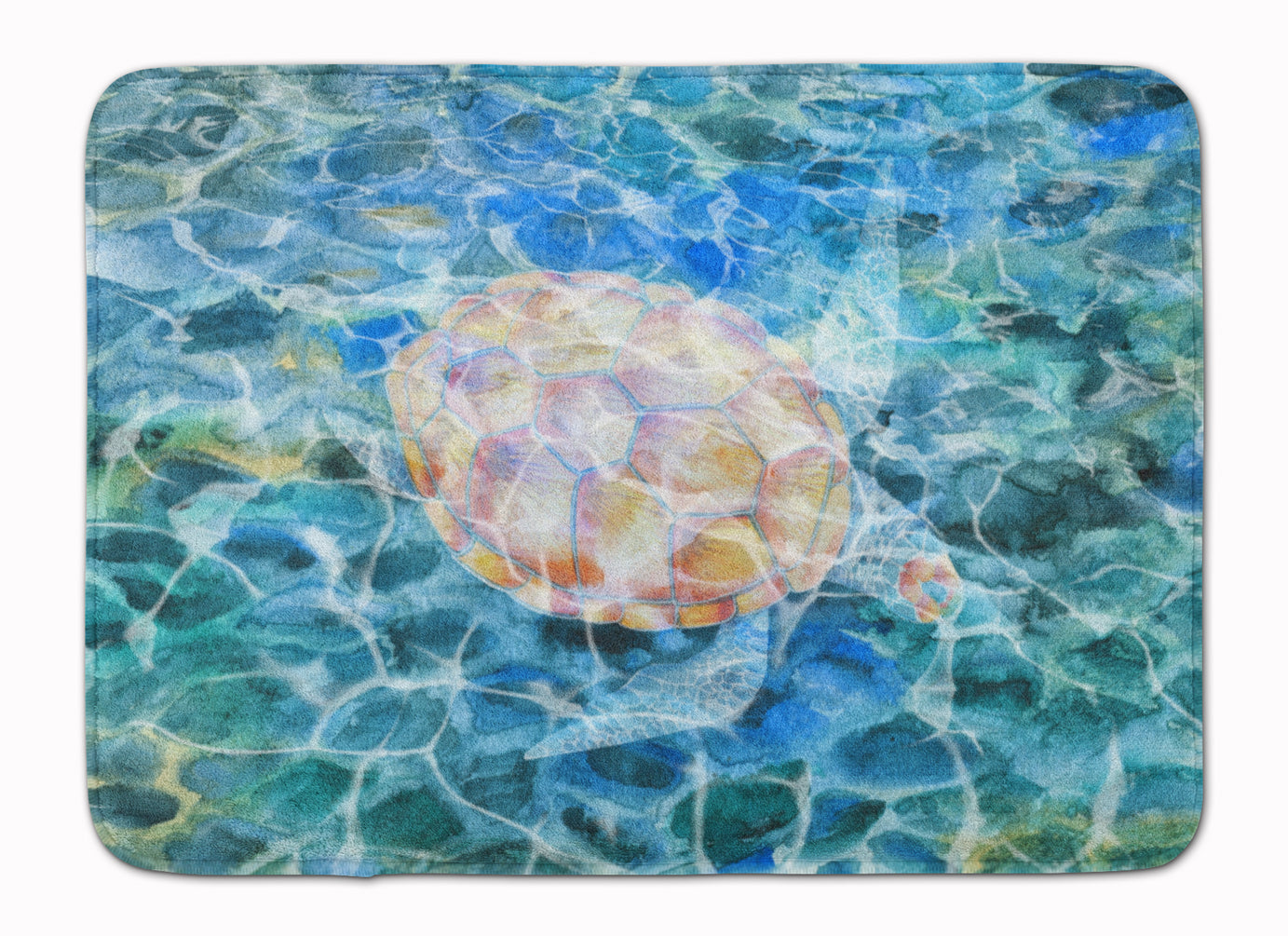 Sea Turtle Under water Machine Washable Memory Foam Mat BB5363RUG - the-store.com