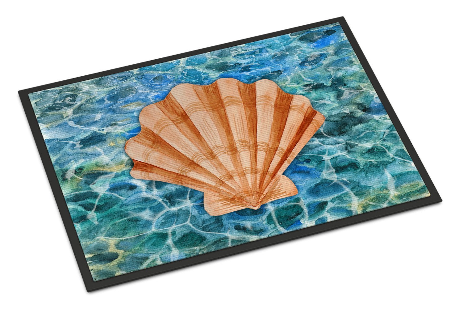 Scallop Shell and Water Indoor or Outdoor Mat 24x36 BB5367JMAT by Caroline's Treasures