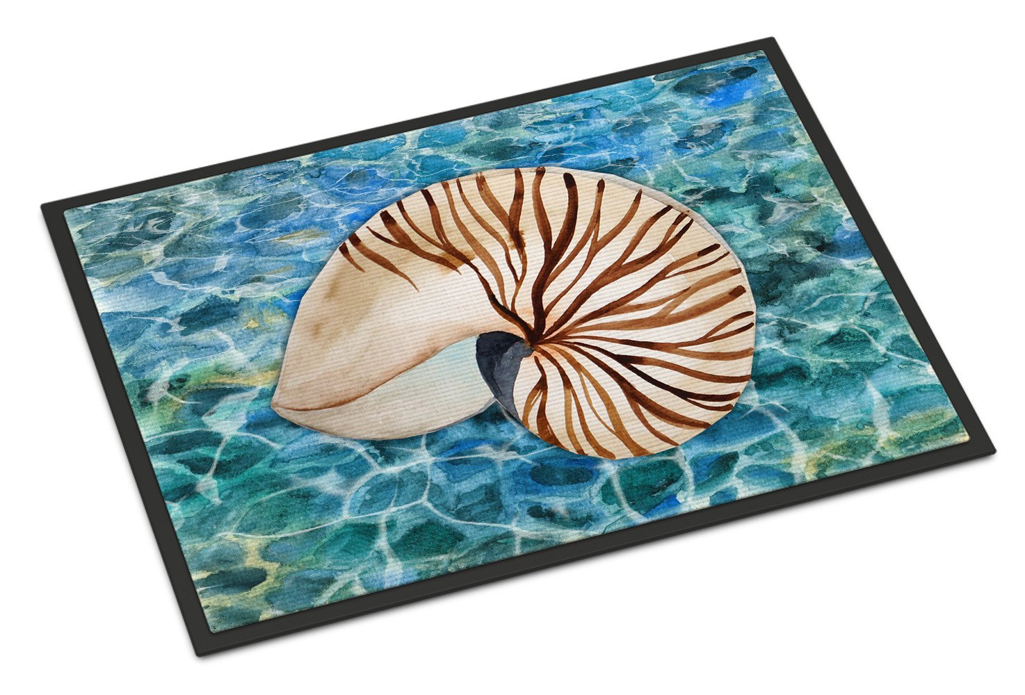 Sea Shell and Water Indoor or Outdoor Mat 24x36 BB5368JMAT by Caroline's Treasures