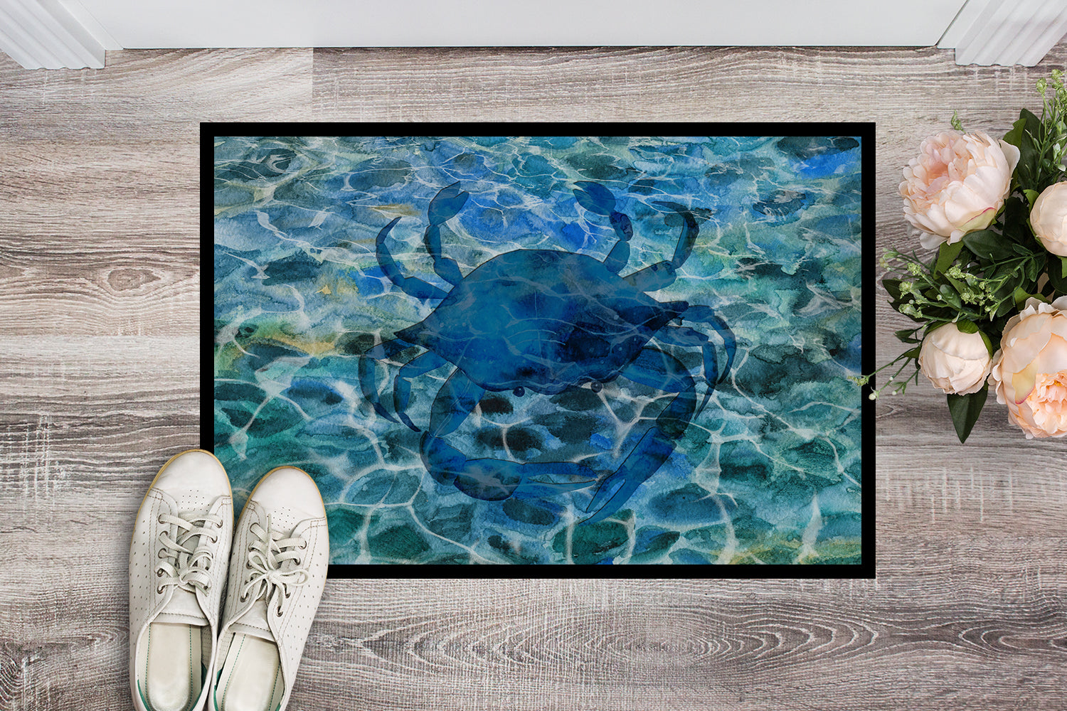 Blue Crab Under Water Indoor or Outdoor Mat 18x27 BB5369MAT - the-store.com