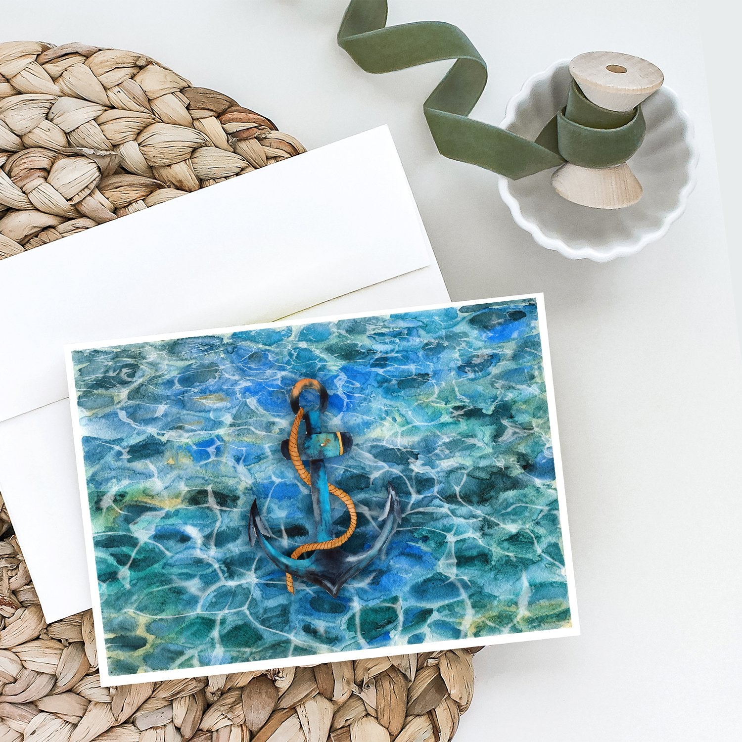 Buy this Anchor and Rope Greeting Cards and Envelopes Pack of 8