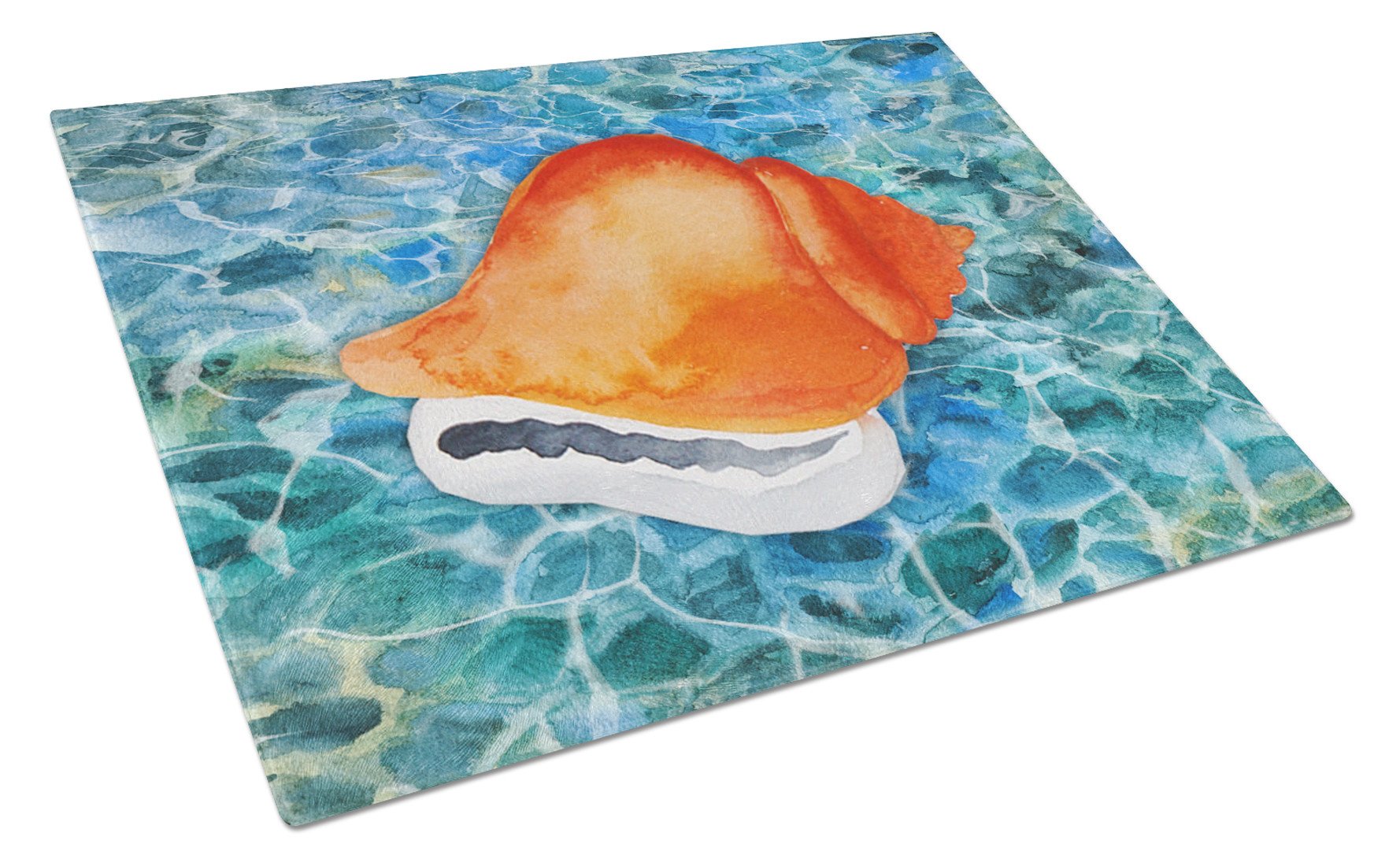 Sea Shell Glass Cutting Board Large BB5371LCB by Caroline's Treasures